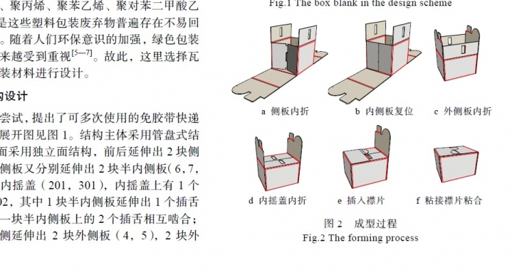 可多次使用的免胶带快递包装设计