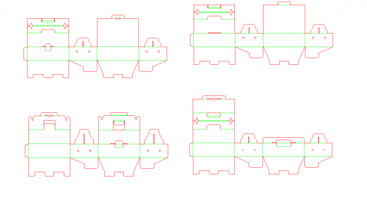 4款手提盒源文件DXF